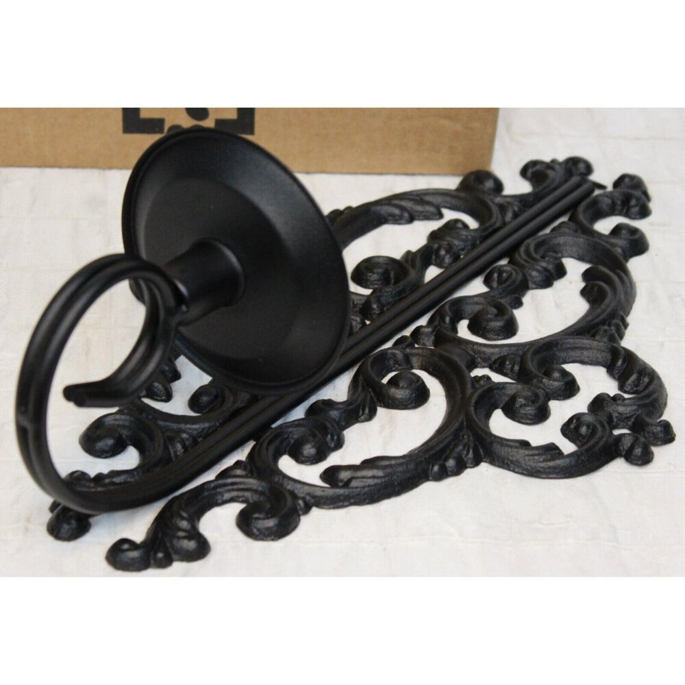 Southern Living Red Mountain Iron Black New Orleans Candle Wall Sconce - Picture 6 of 7